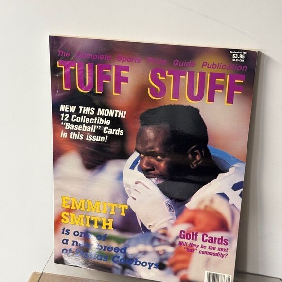 1991 September tuff stuff magazine with a uncut sheet of various superstars - Picture 3 of 8